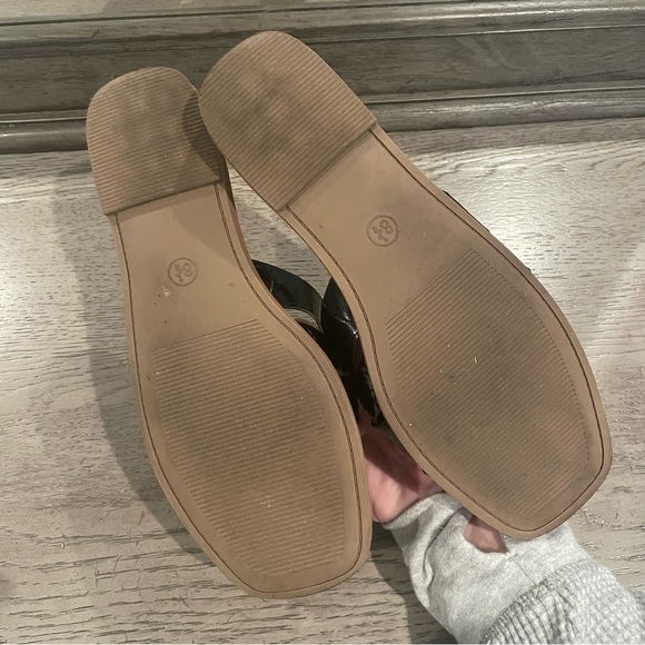 Universal Threads Goods Co. Black Faux Leather Sandals - Picture 4 of 5